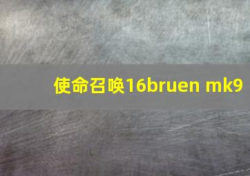 使命召唤16bruen mk9